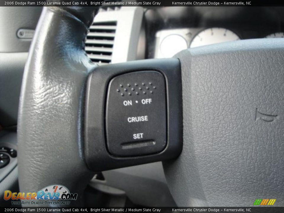 2006 Dodge Ram 1500 Laramie Quad Cab 4x4 Bright Silver Metallic / Medium Slate Gray Photo #32