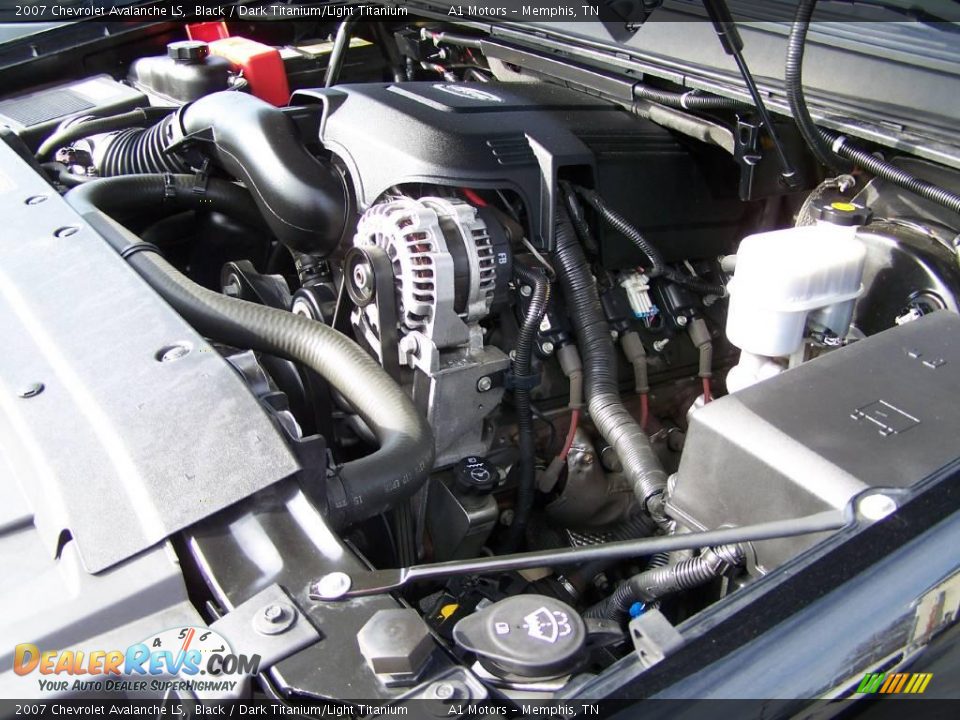 2007 Chevrolet Avalanche LS Black / Dark Titanium/Light Titanium Photo #9