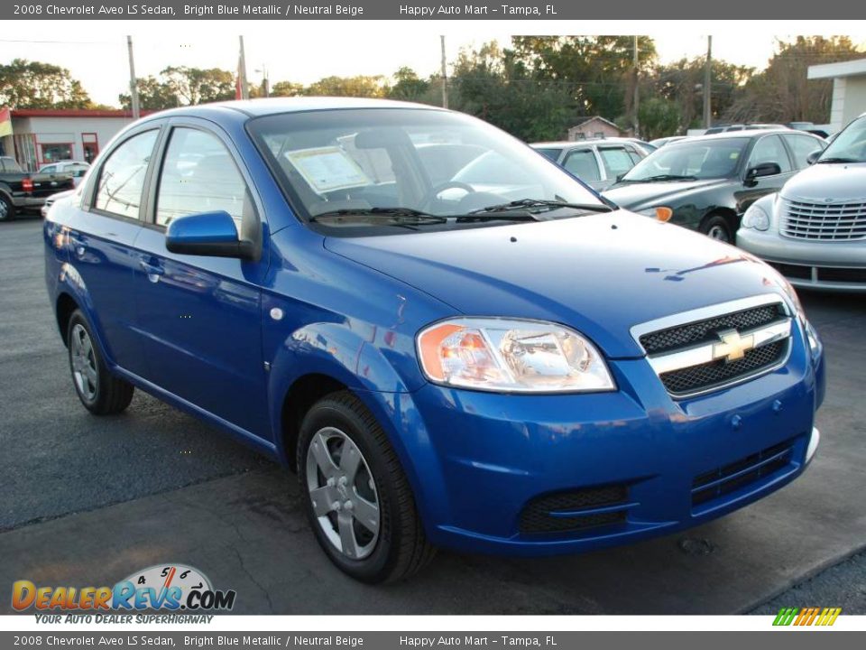 2008 Chevrolet Aveo LS Sedan Bright Blue Metallic / Neutral Beige Photo #1