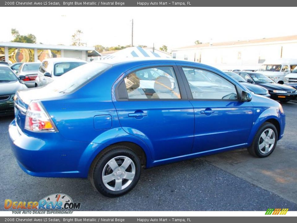 2008 Chevrolet Aveo LS Sedan Bright Blue Metallic / Neutral Beige Photo #3