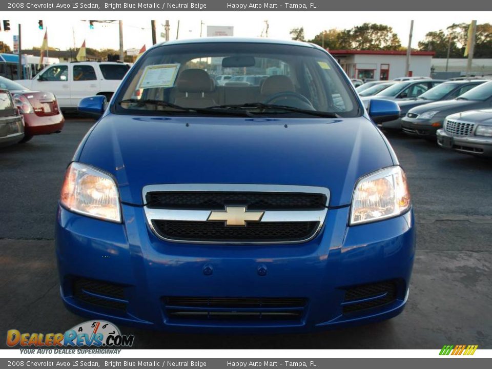 2008 Chevrolet Aveo LS Sedan Bright Blue Metallic / Neutral Beige Photo #5