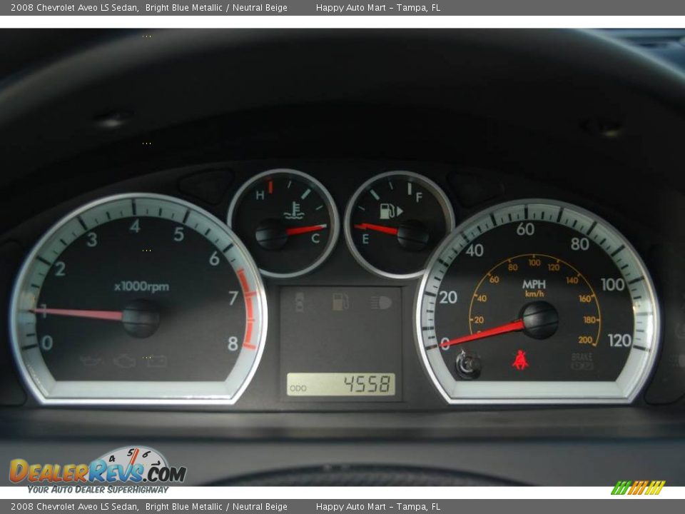 2008 Chevrolet Aveo LS Sedan Bright Blue Metallic / Neutral Beige Photo #10