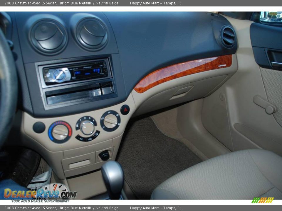 2008 Chevrolet Aveo LS Sedan Bright Blue Metallic / Neutral Beige Photo #13