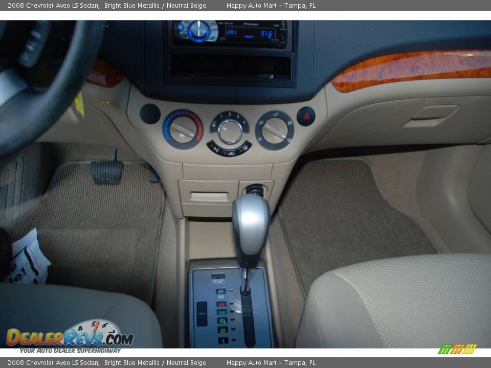 2008 Chevrolet Aveo LS Sedan Bright Blue Metallic / Neutral Beige Photo #17