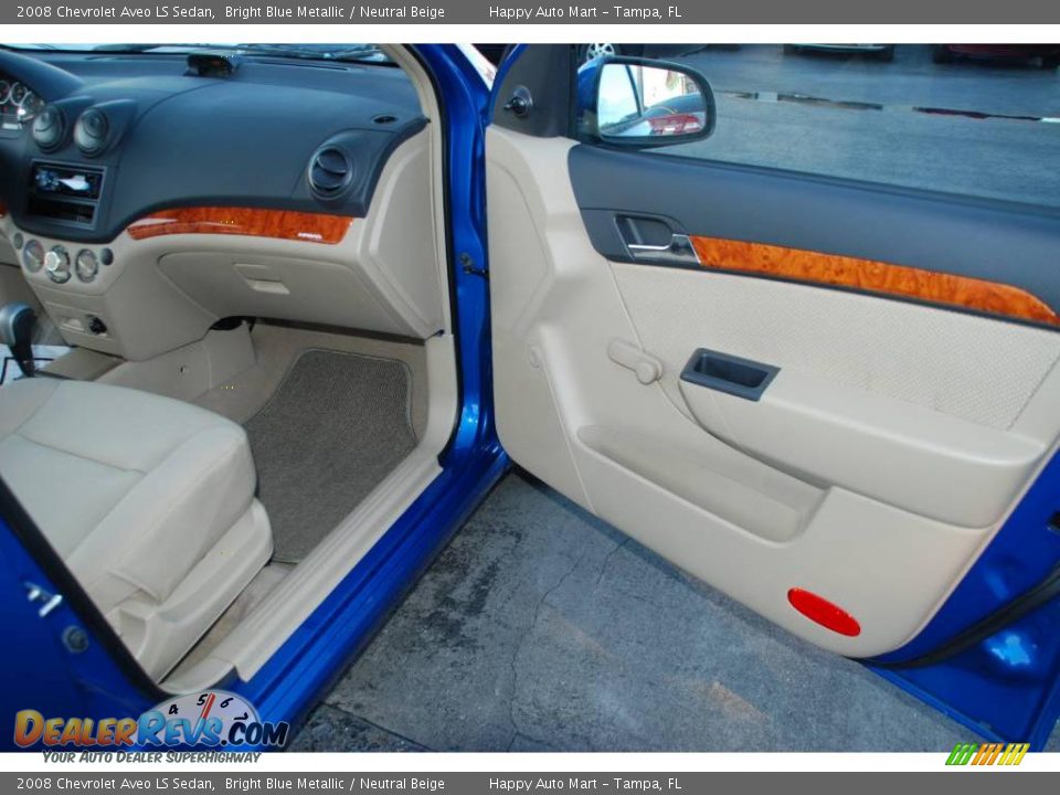 2008 Chevrolet Aveo LS Sedan Bright Blue Metallic / Neutral Beige Photo #19