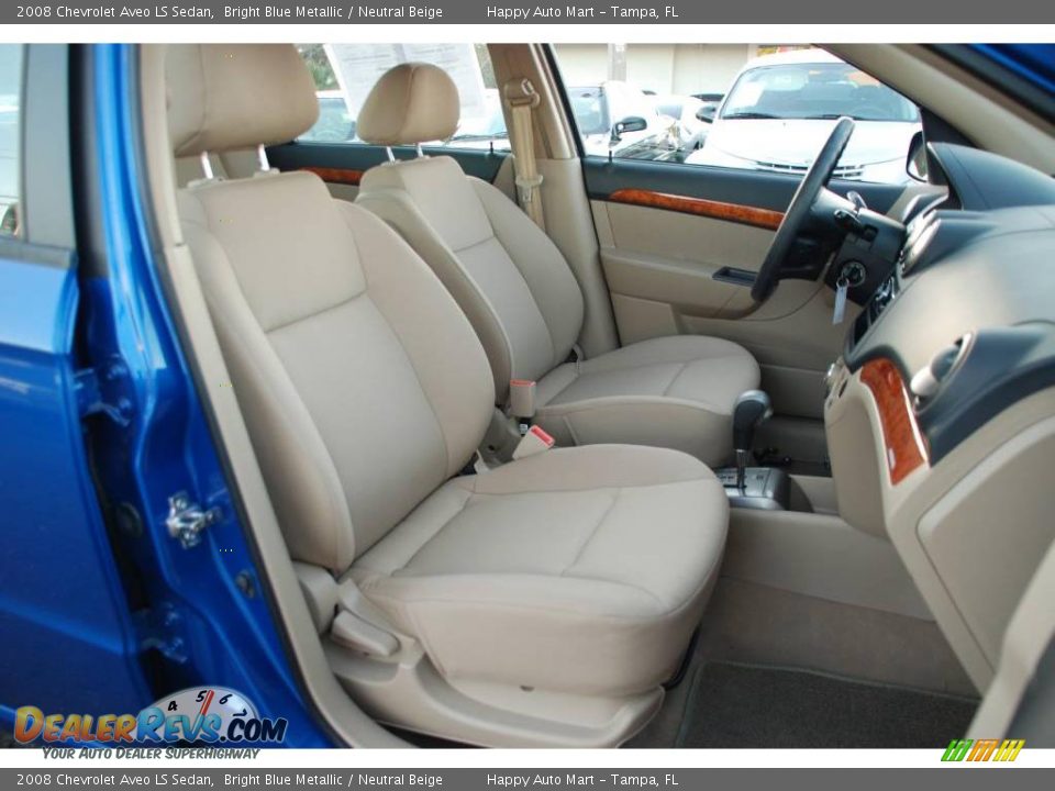 2008 Chevrolet Aveo LS Sedan Bright Blue Metallic / Neutral Beige Photo #20