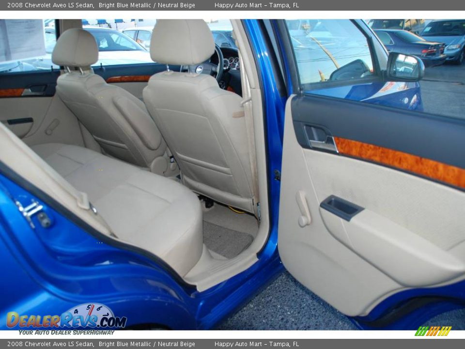 2008 Chevrolet Aveo LS Sedan Bright Blue Metallic / Neutral Beige Photo #21