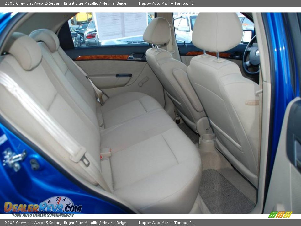 2008 Chevrolet Aveo LS Sedan Bright Blue Metallic / Neutral Beige Photo #22