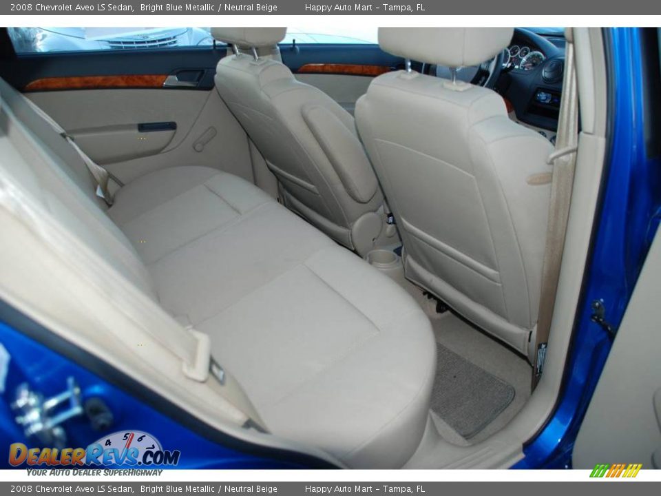 2008 Chevrolet Aveo LS Sedan Bright Blue Metallic / Neutral Beige Photo #23