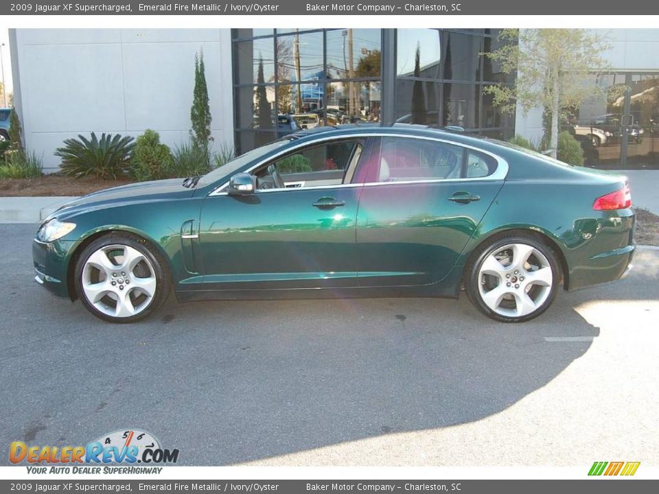 2009 Jaguar XF Supercharged Emerald Fire Metallic / Ivory/Oyster Photo #2