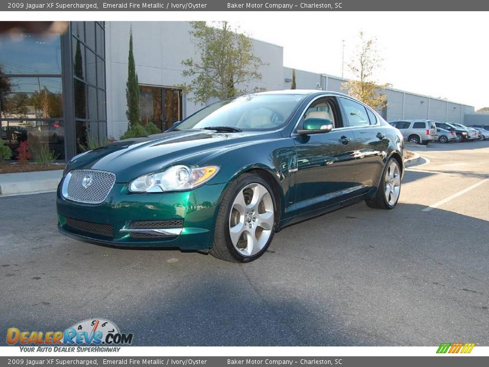2009 Jaguar XF Supercharged Emerald Fire Metallic / Ivory/Oyster Photo #14