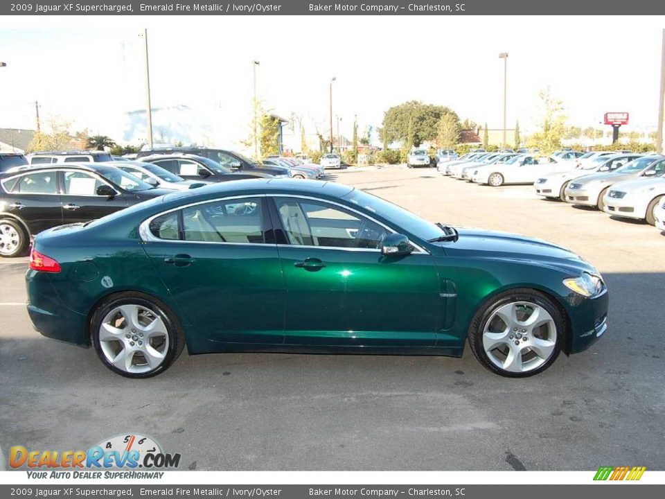 2009 Jaguar XF Supercharged Emerald Fire Metallic / Ivory/Oyster Photo #16