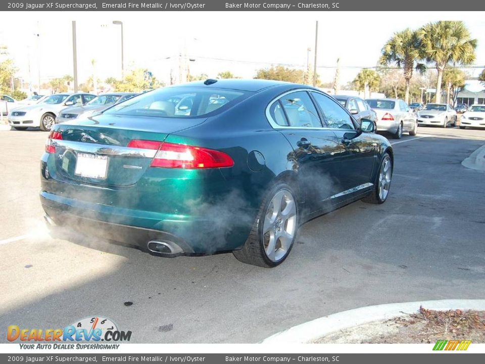 2009 Jaguar XF Supercharged Emerald Fire Metallic / Ivory/Oyster Photo #17