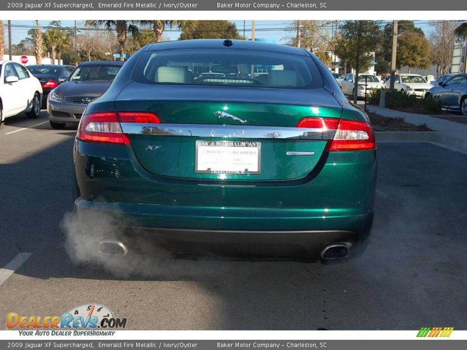 2009 Jaguar XF Supercharged Emerald Fire Metallic / Ivory/Oyster Photo #18