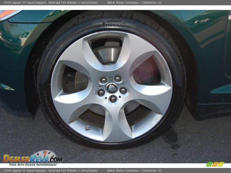 2009 Jaguar XF Supercharged Emerald Fire Metallic / Ivory/Oyster Photo #20