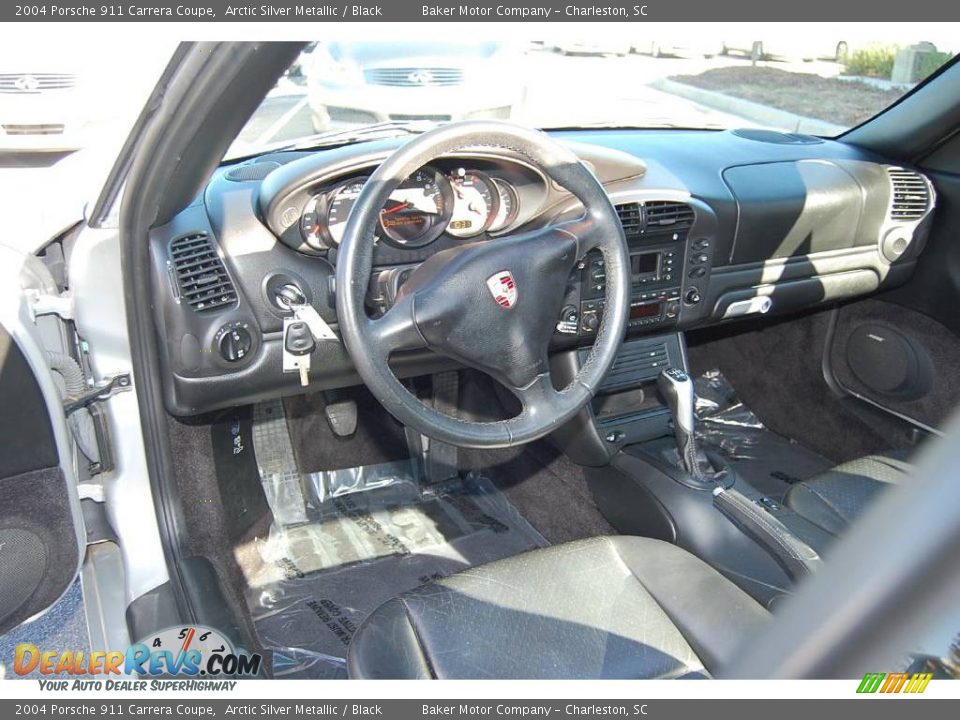 2004 Porsche 911 Carrera Coupe Arctic Silver Metallic / Black Photo #3