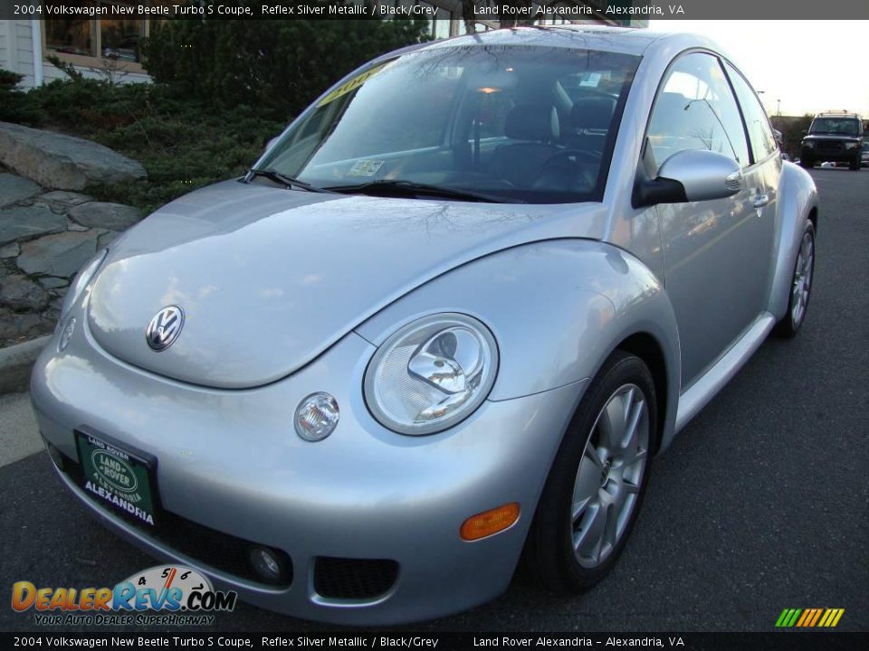 2004 Volkswagen New Beetle Turbo S Coupe Reflex Silver Metallic / Black/Grey Photo #1