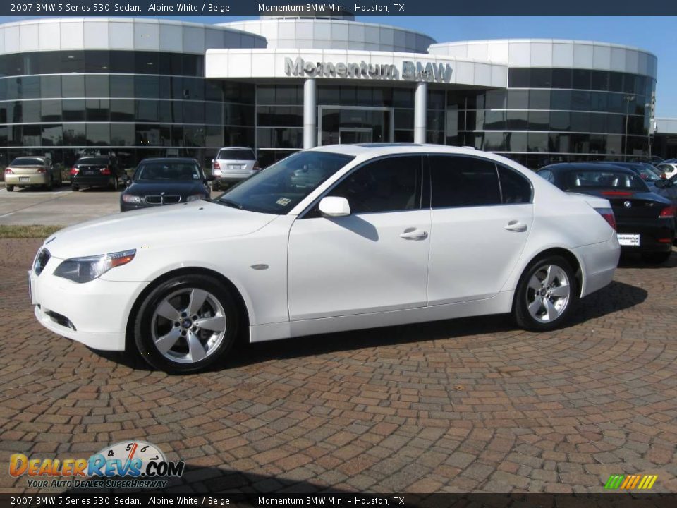2007 BMW 5 Series 530i Sedan Alpine White / Beige Photo #1