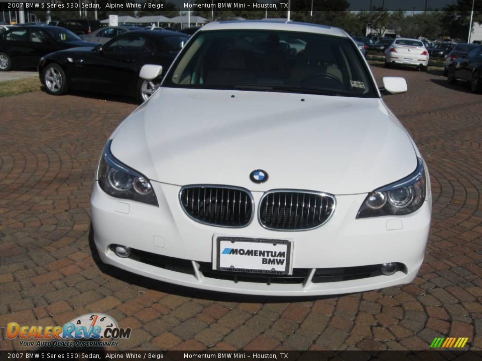 2007 BMW 5 Series 530i Sedan Alpine White / Beige Photo #2
