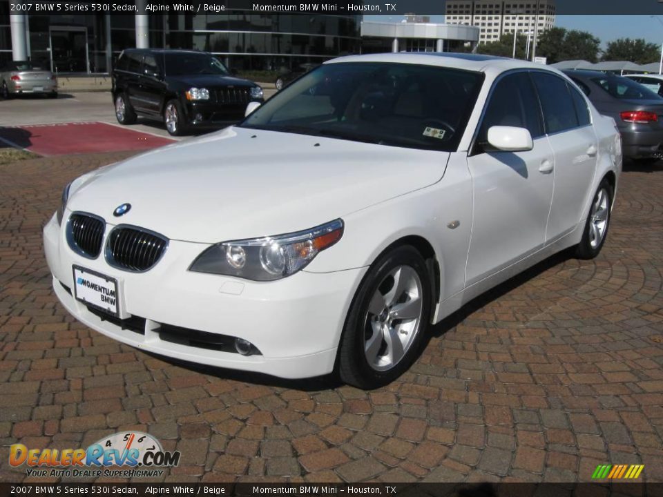 2007 BMW 5 Series 530i Sedan Alpine White / Beige Photo #3
