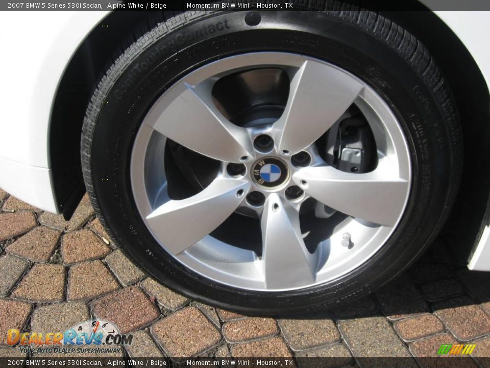 2007 BMW 5 Series 530i Sedan Alpine White / Beige Photo #4