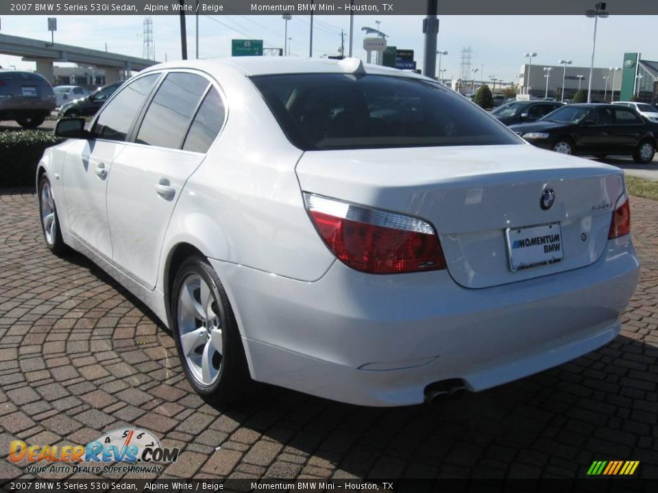 2007 BMW 5 Series 530i Sedan Alpine White / Beige Photo #5