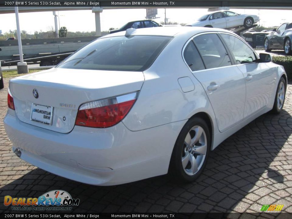 2007 BMW 5 Series 530i Sedan Alpine White / Beige Photo #7