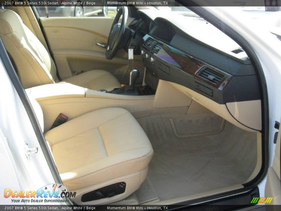 2007 BMW 5 Series 530i Sedan Alpine White / Beige Photo #9