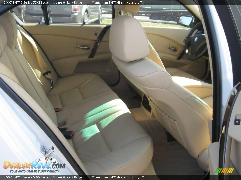 2007 BMW 5 Series 530i Sedan Alpine White / Beige Photo #10