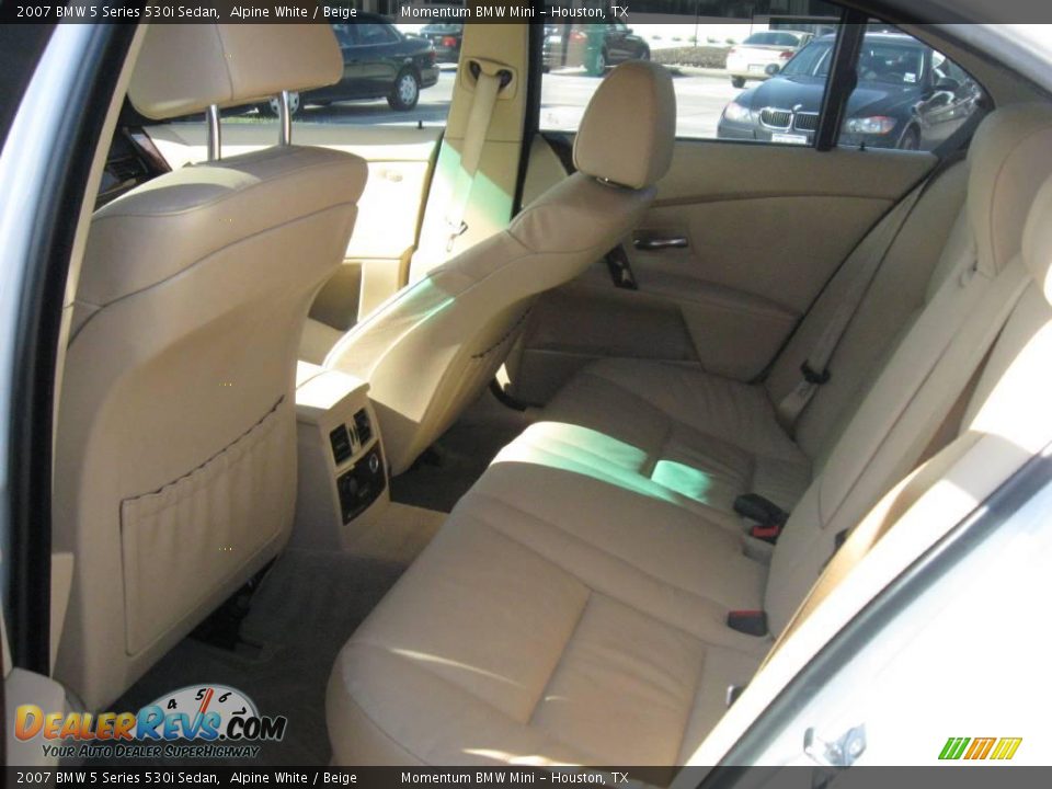2007 BMW 5 Series 530i Sedan Alpine White / Beige Photo #12