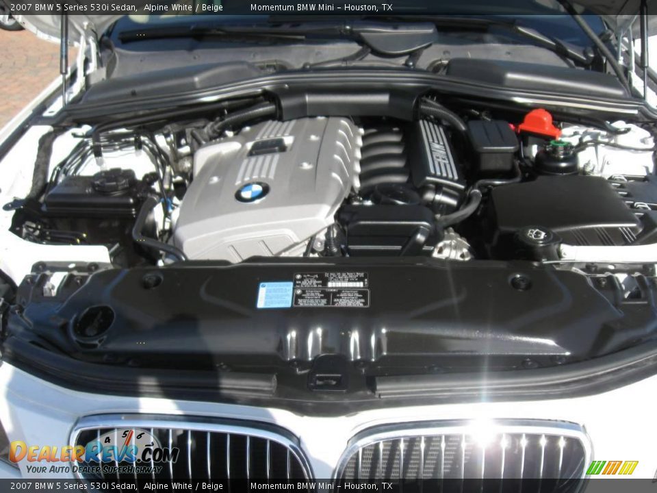 2007 BMW 5 Series 530i Sedan Alpine White / Beige Photo #19