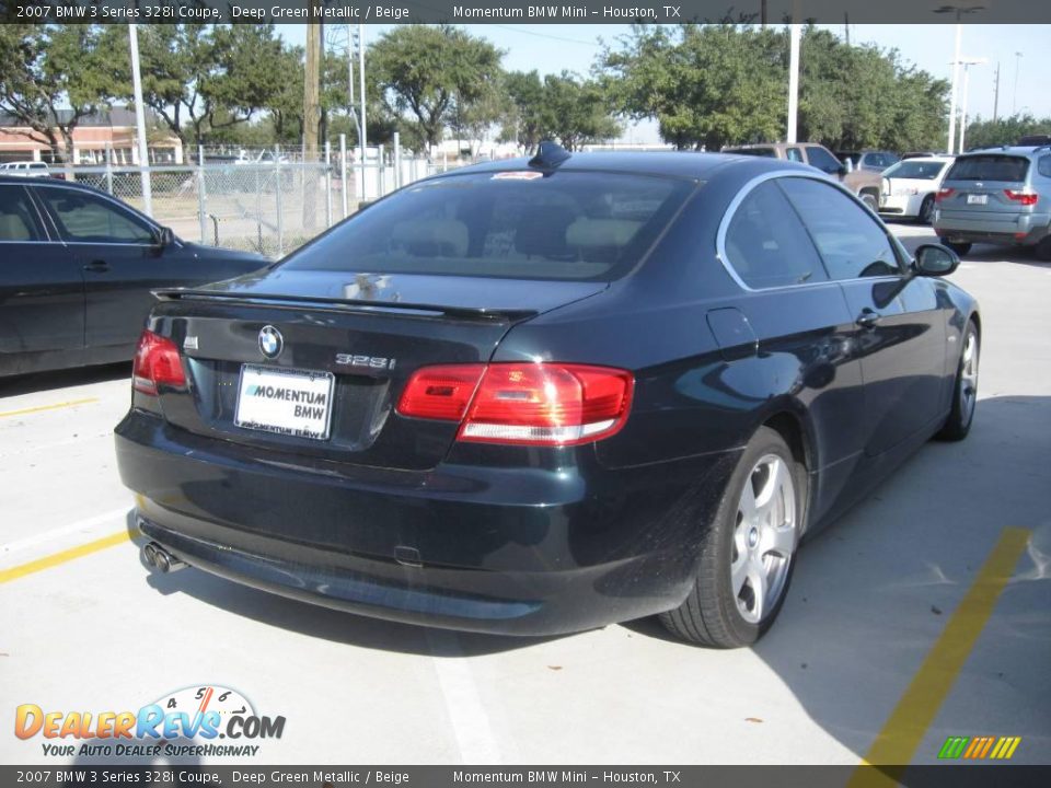 2007 BMW 3 Series 328i Coupe Deep Green Metallic / Beige Photo #3