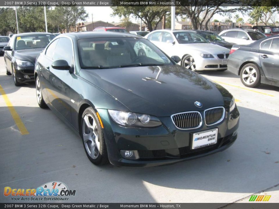 2007 BMW 3 Series 328i Coupe Deep Green Metallic / Beige Photo #4