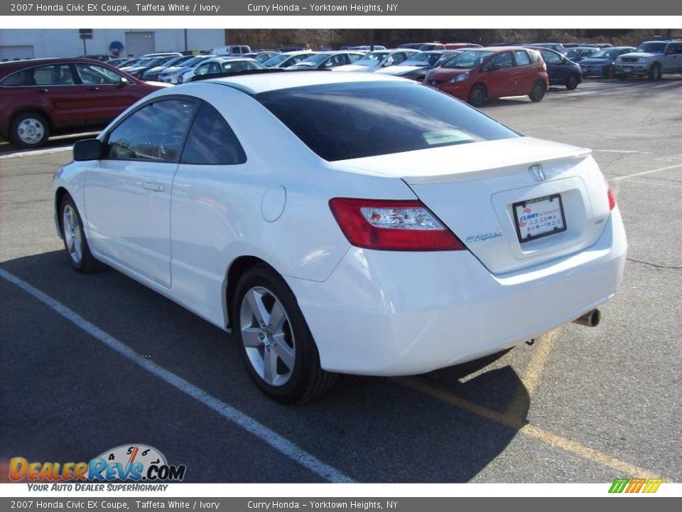 2007 Honda Civic EX Coupe Taffeta White / Ivory Photo #2