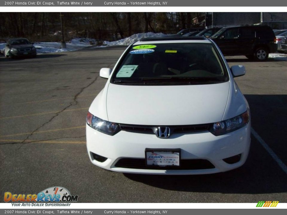 2007 Honda Civic EX Coupe Taffeta White / Ivory Photo #3