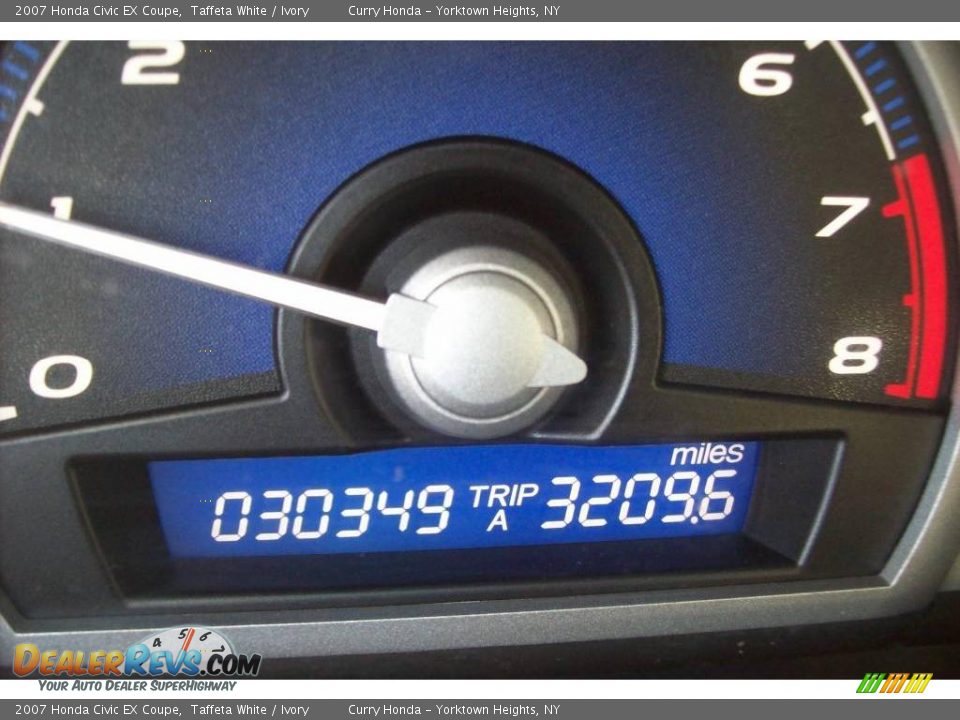2007 Honda Civic EX Coupe Taffeta White / Ivory Photo #4