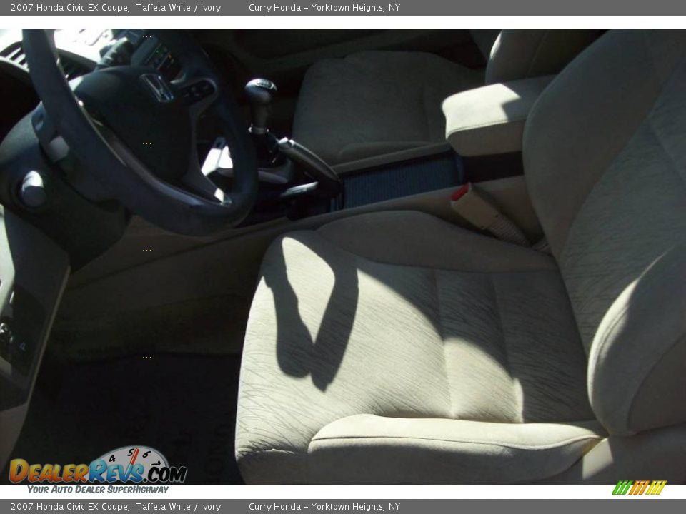 2007 Honda Civic EX Coupe Taffeta White / Ivory Photo #6