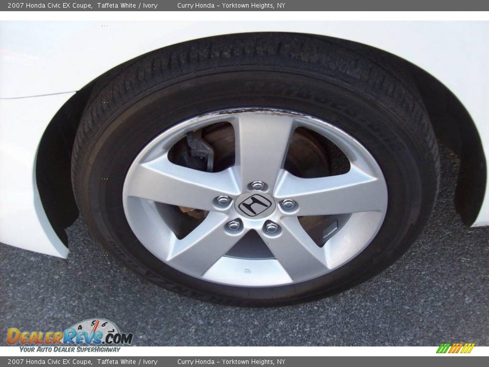 2007 Honda Civic EX Coupe Taffeta White / Ivory Photo #9