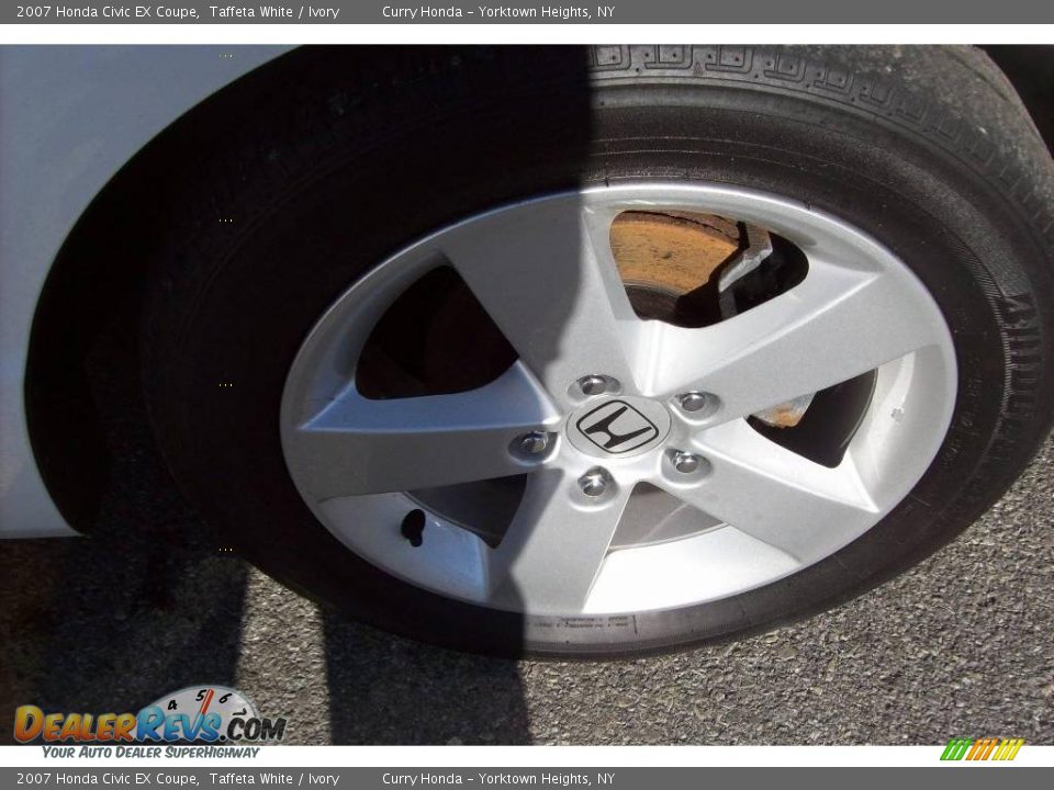 2007 Honda Civic EX Coupe Taffeta White / Ivory Photo #11