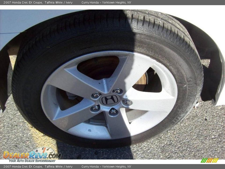 2007 Honda Civic EX Coupe Taffeta White / Ivory Photo #12