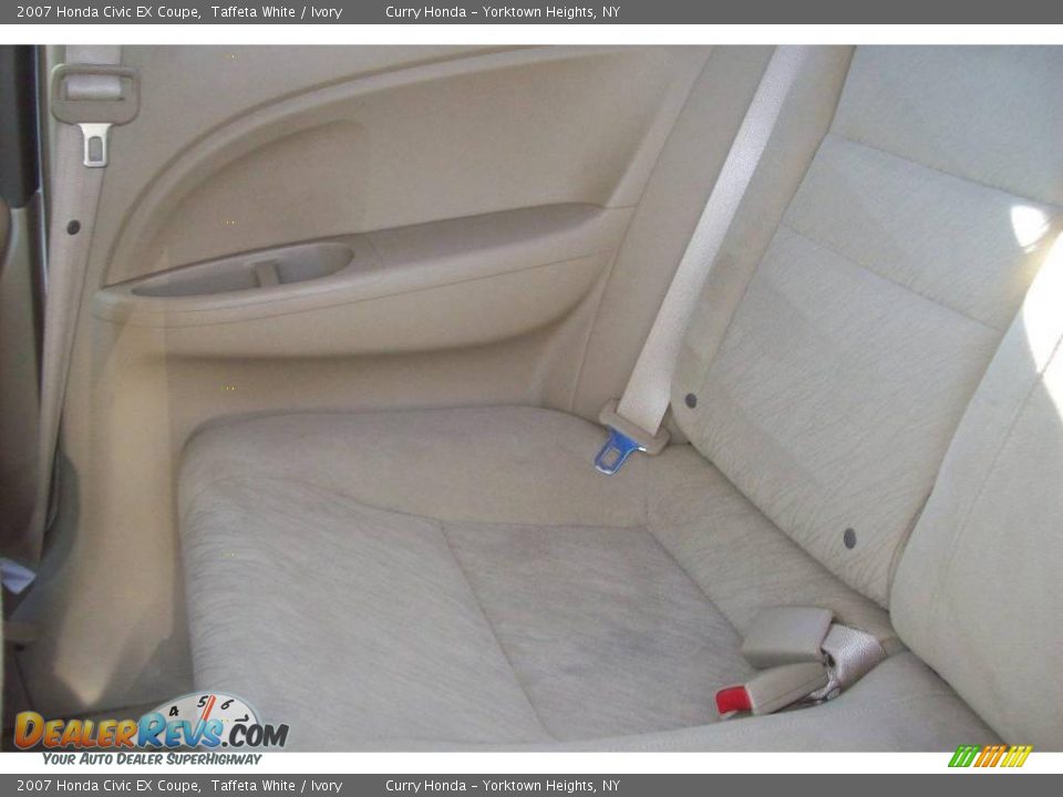 2007 Honda Civic EX Coupe Taffeta White / Ivory Photo #13