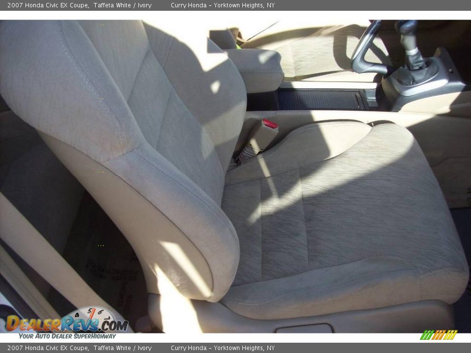 2007 Honda Civic EX Coupe Taffeta White / Ivory Photo #14