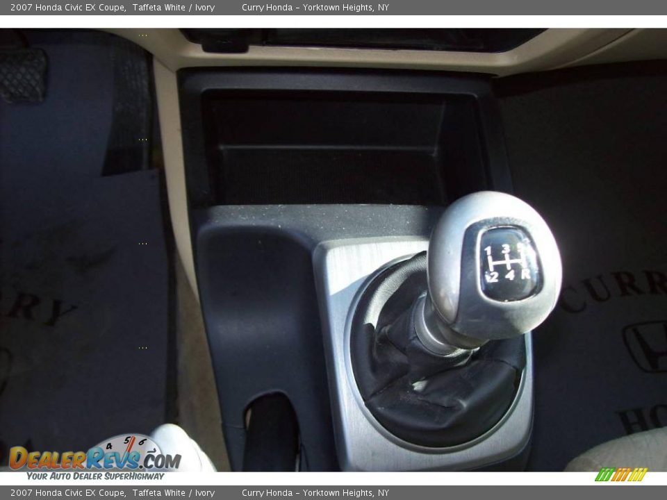 2007 Honda Civic EX Coupe Taffeta White / Ivory Photo #16
