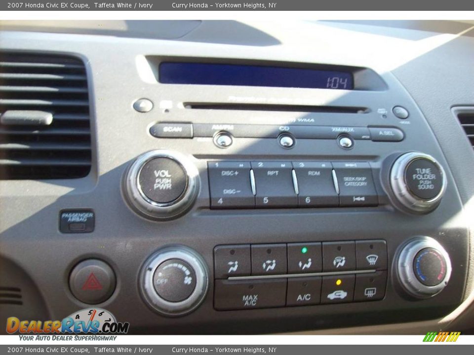 2007 Honda Civic EX Coupe Taffeta White / Ivory Photo #18