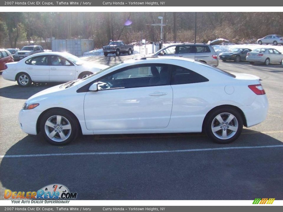 2007 Honda Civic EX Coupe Taffeta White / Ivory Photo #19