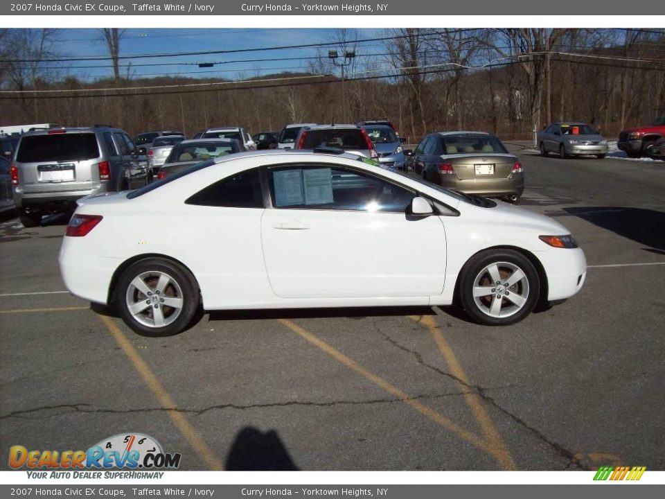 2007 Honda Civic EX Coupe Taffeta White / Ivory Photo #20