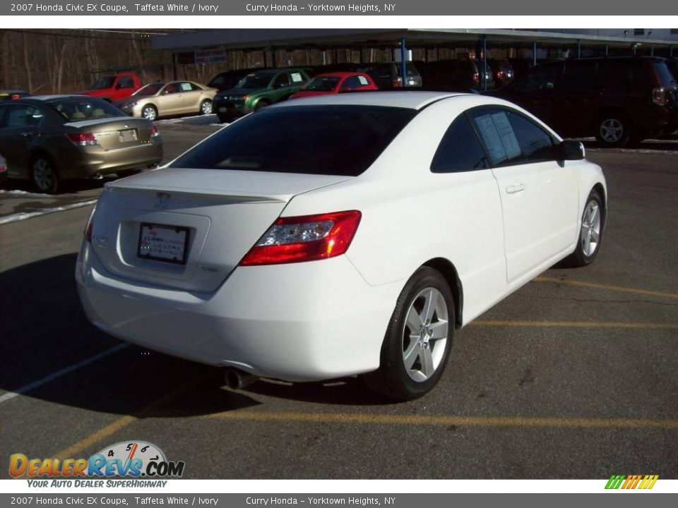 2007 Honda Civic EX Coupe Taffeta White / Ivory Photo #22