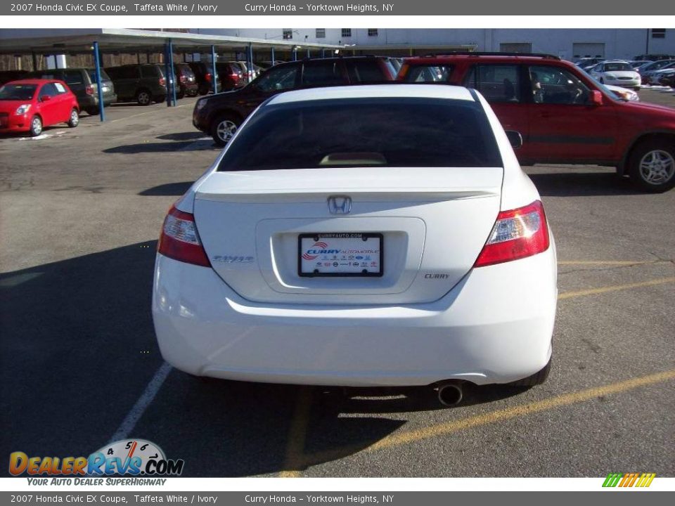 2007 Honda Civic EX Coupe Taffeta White / Ivory Photo #23