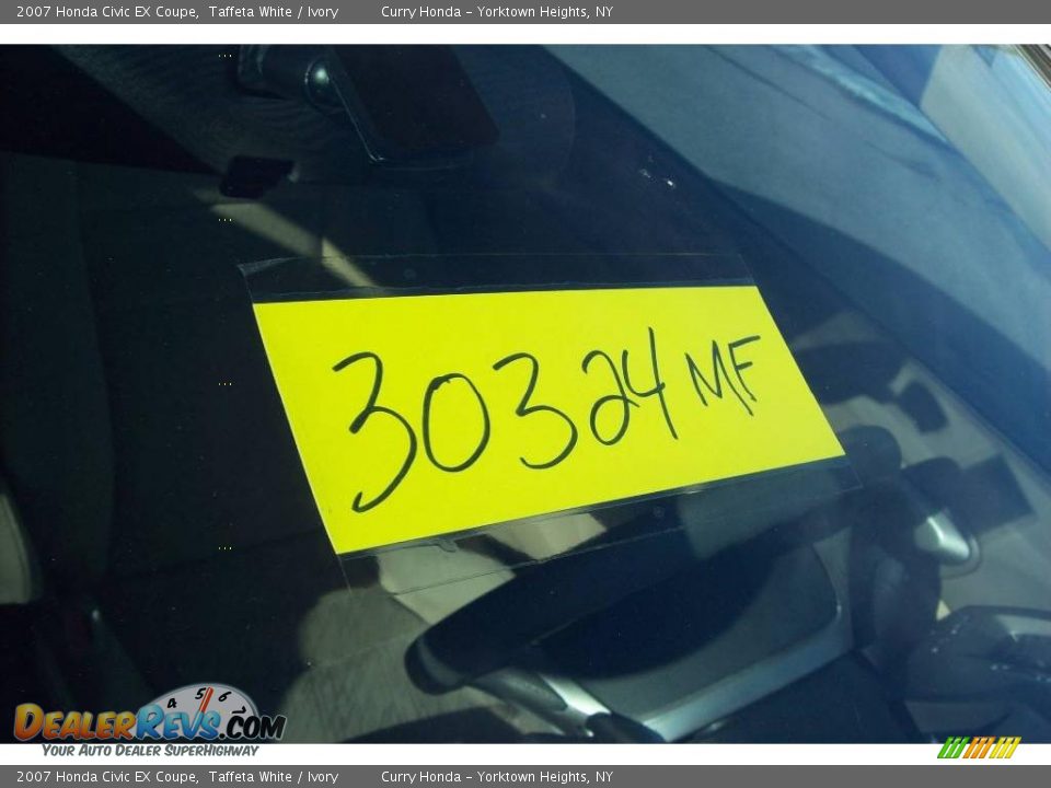 2007 Honda Civic EX Coupe Taffeta White / Ivory Photo #25