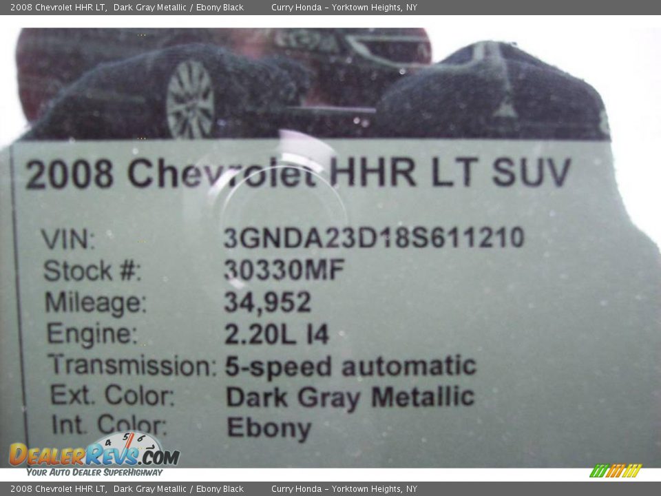 2008 Chevrolet HHR LT Dark Gray Metallic / Ebony Black Photo #24